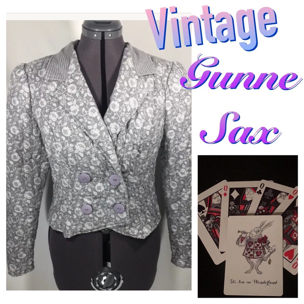 Vtg Gunne Sax Gunnies Prairie Blazer Dress Jacket